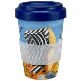 To-Go Bamboo-Mug, Beach Design Trending Savings Now Online Exclusive Steal