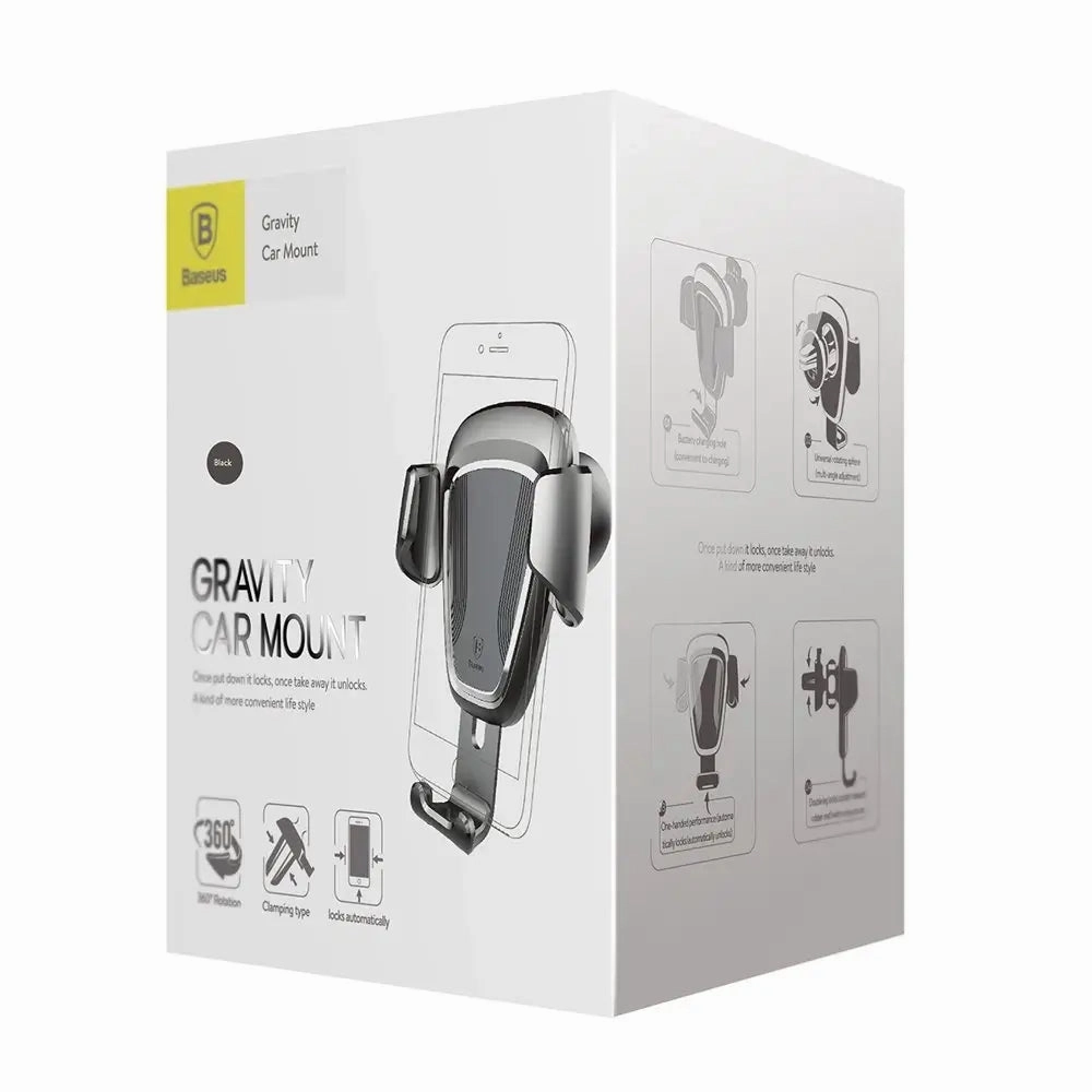 Baseus Gravity Air Vent Car Holder | 4-6" Phones | Black Biggest Savings Now Shop Smart Save