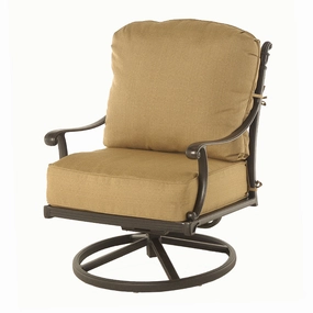 Grand Tuscany Swivel Rocker Club Chaircast aluminum patio dining set