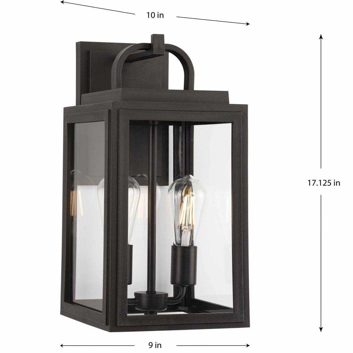 Grandbury Two Light Outdoor Wall Lantern Antique Bronze