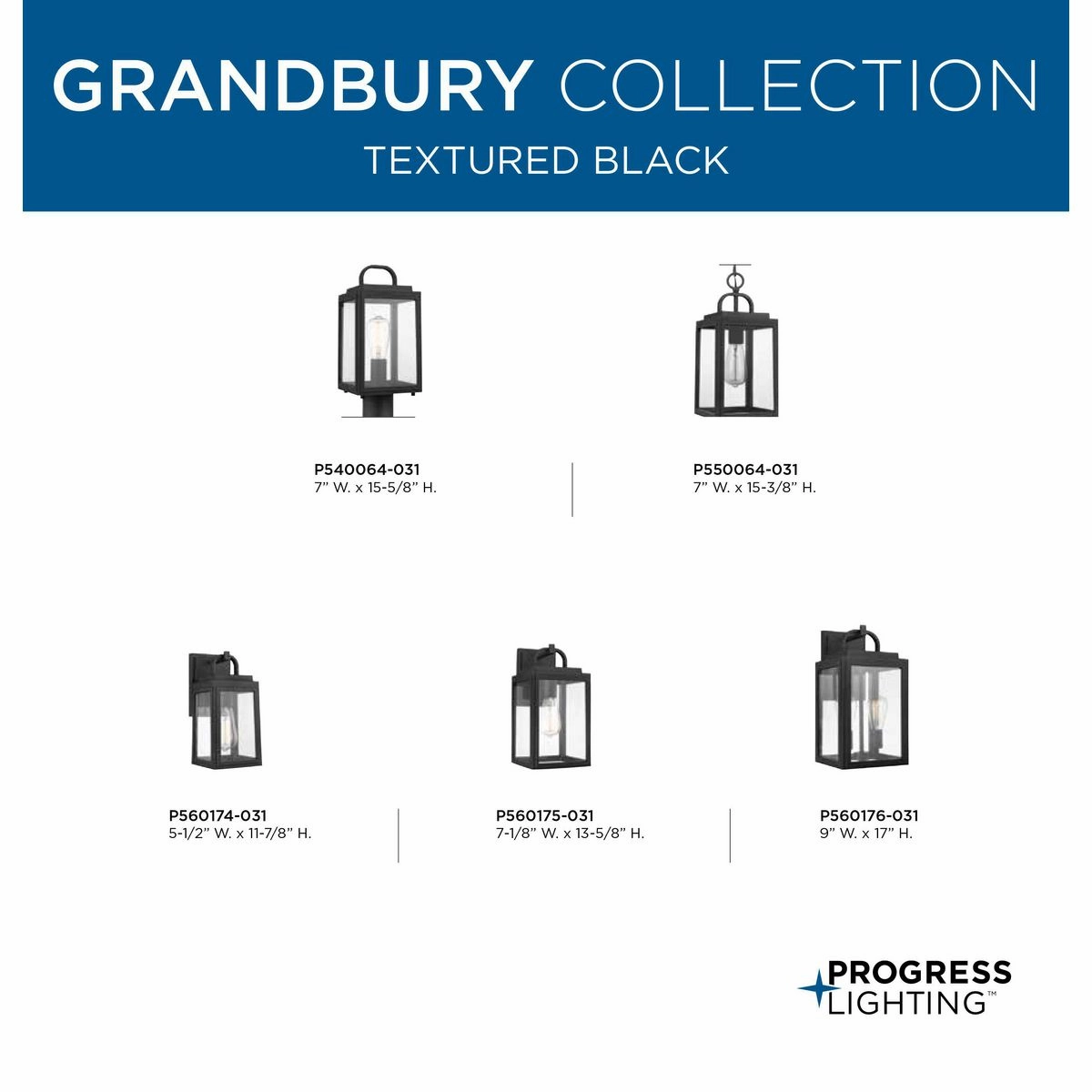 Grandbury Two Light Wall Lantern Black