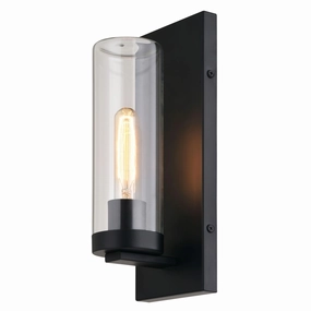 Grantley One Light Outdoor Wall Mount Matte BlackOutdoor wall sconces with motion sensor