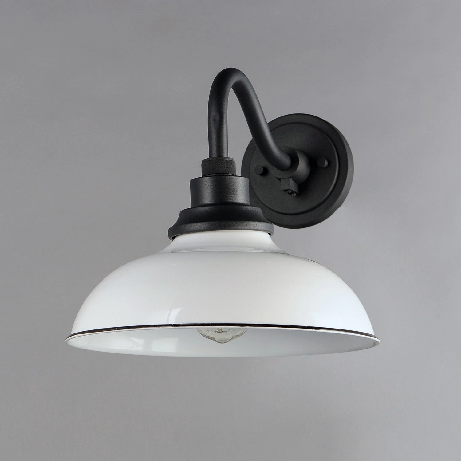 Granville One Light Outdoor Wall Lantern White / Black