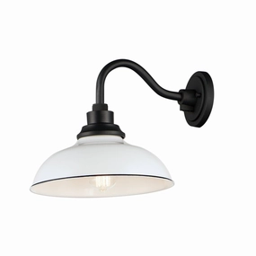 Granville One Light Outdoor Wall Lantern White / BlackOutdoor wall sconces with motion sensor