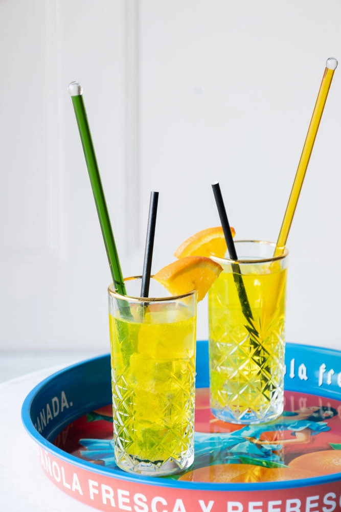 Green Glass Cocktail Stirrer