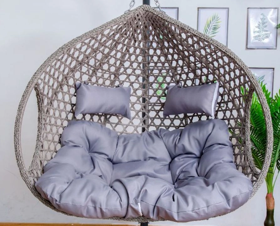 Grey Cushion for Double Seater Hanging Egg Chairthick cushion for outdoor egg chair