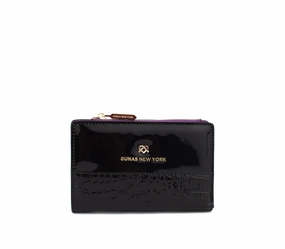 Gunas New York Madison Black Vegan Leather Wallet Trending Now Offer