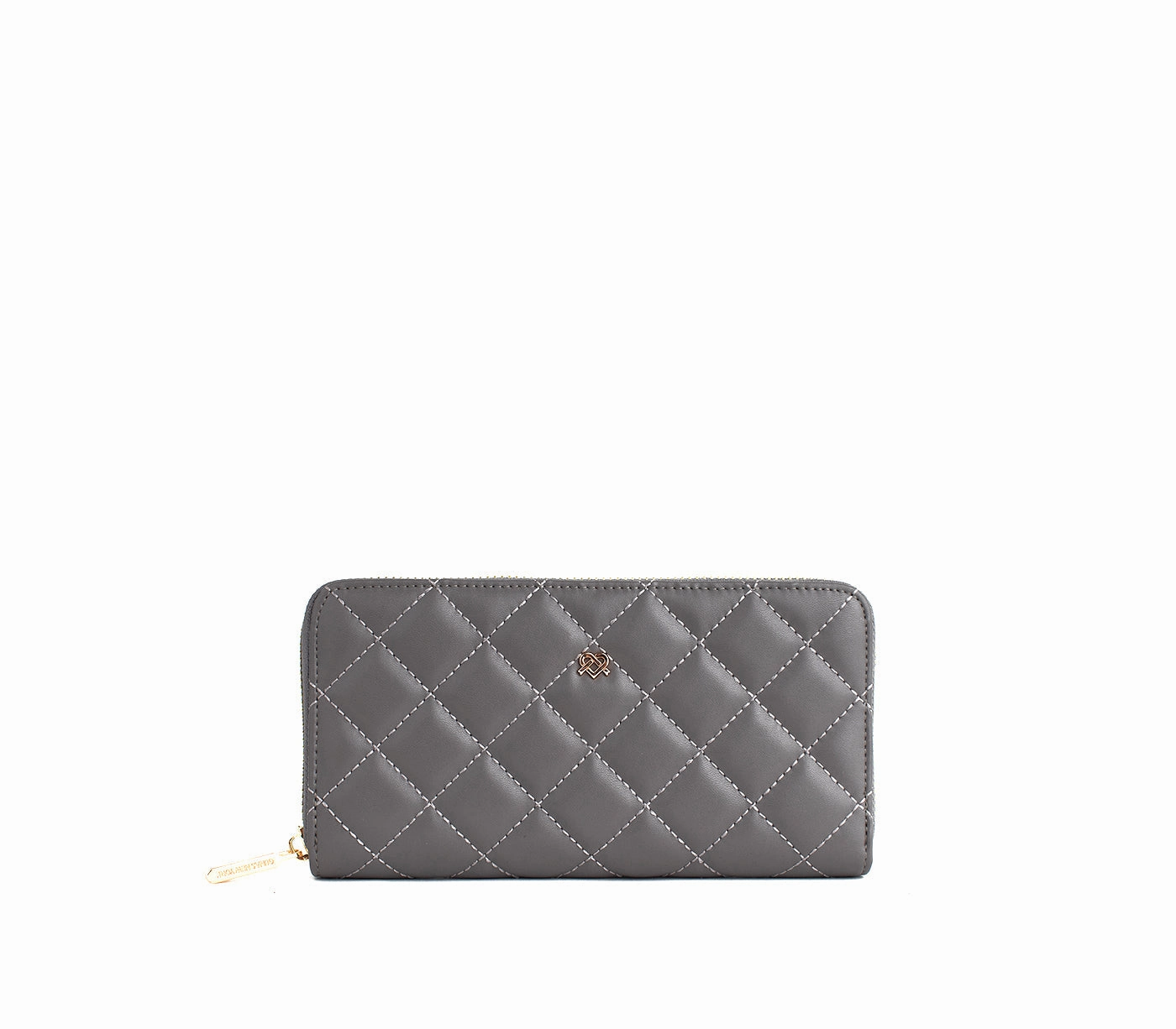 Gunas New York Uptown Quilted Grey Zip Wallet Clearance Blowout