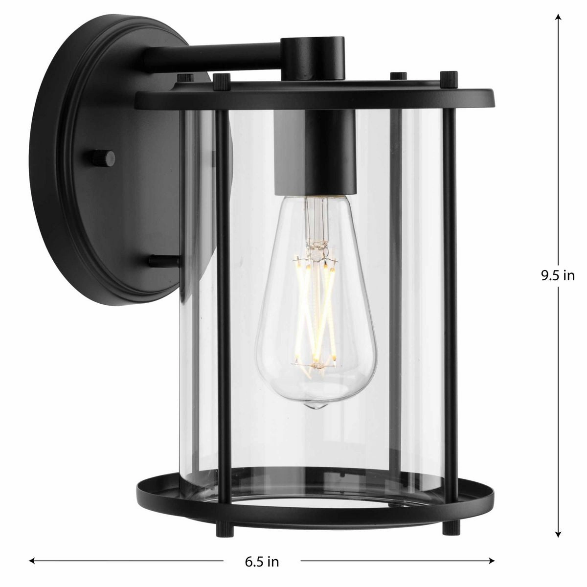Gunther One Light Outdoor Wall Lantern Matte Black