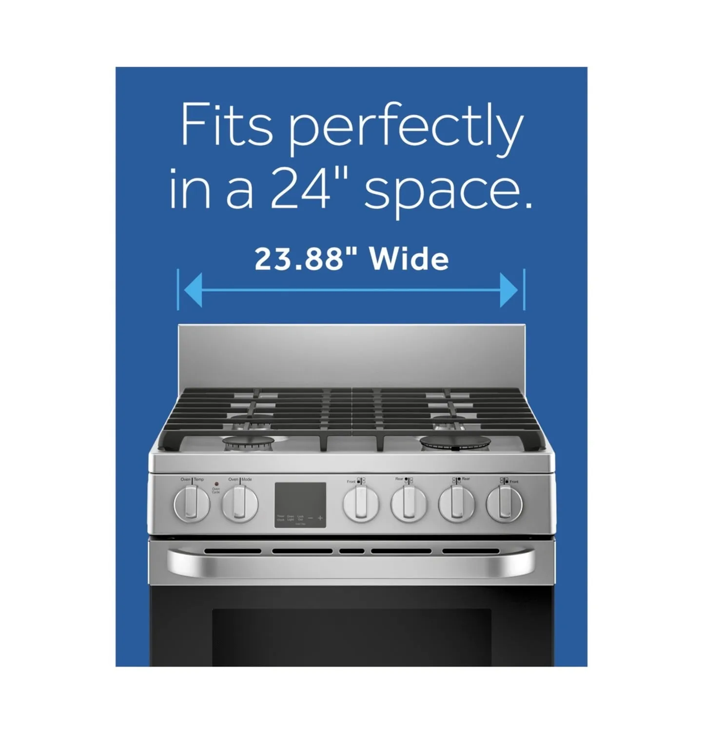 Haier QGAS740RMSS 24" 2.9 Cu. Ft. Gas Free-Standing Range With Convection And Modular Backguard