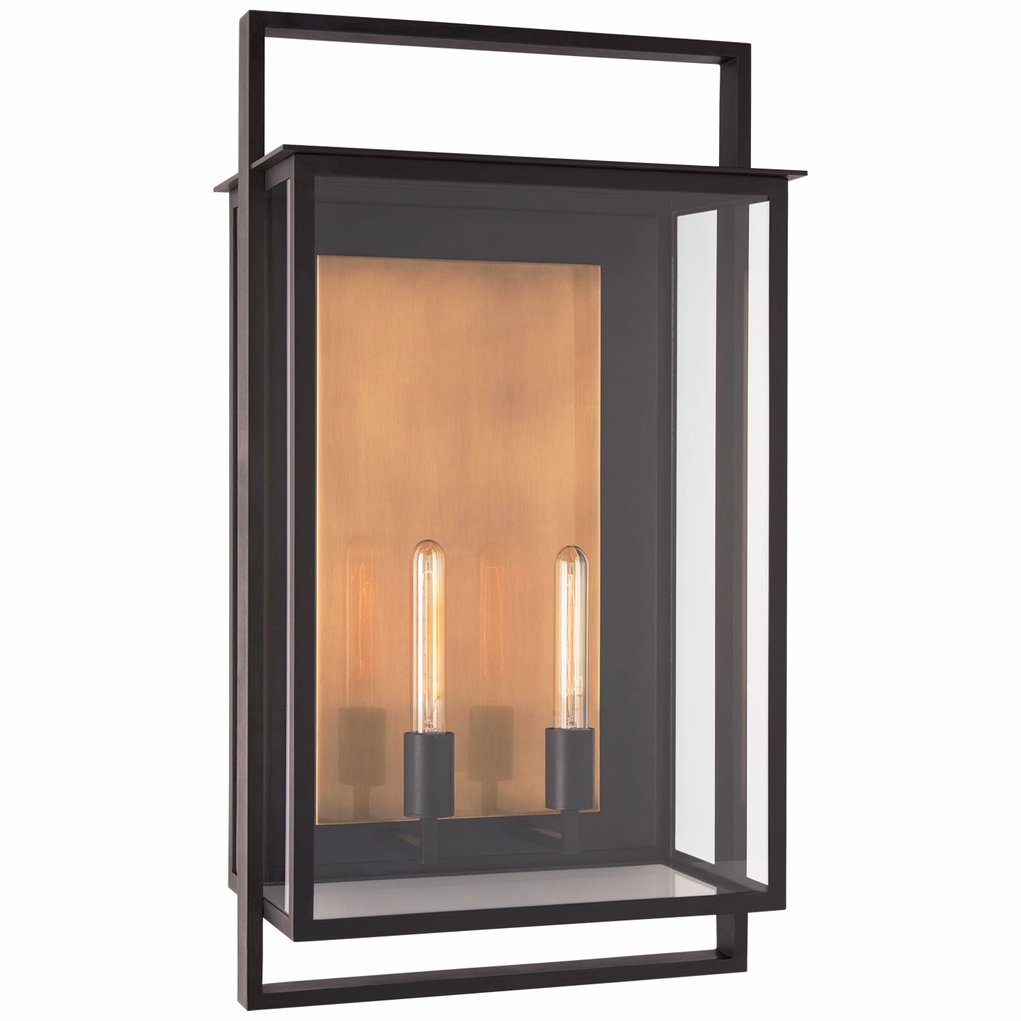 Halle Two Light Wall Lantern Aged IronOutdoor wall sconces with motion sensor