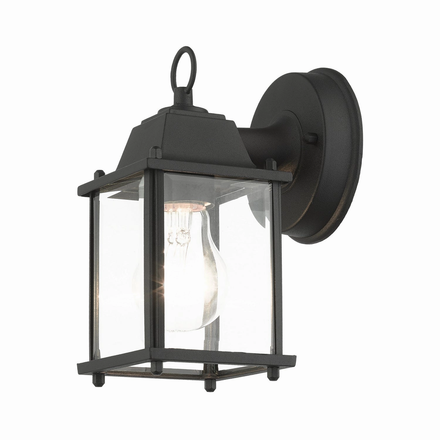Hamilton One Light Outdoor Wall Lantern Textured Black