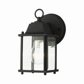 Hamilton One Light Outdoor Wall Lantern Textured BlackOutdoor wall sconces with motion sensor