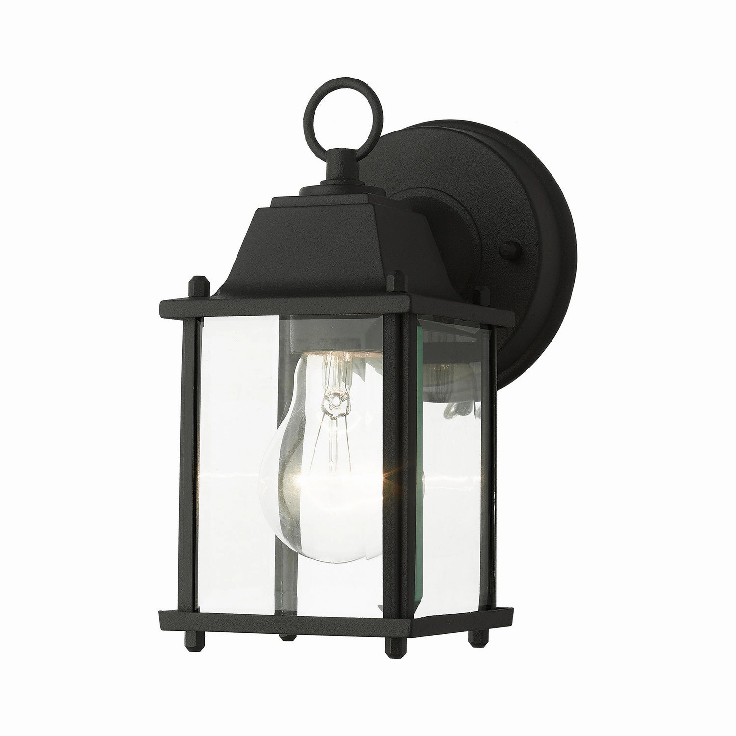 Hamilton One Light Outdoor Wall Lantern Textured BlackOutdoor wall sconces with motion sensor