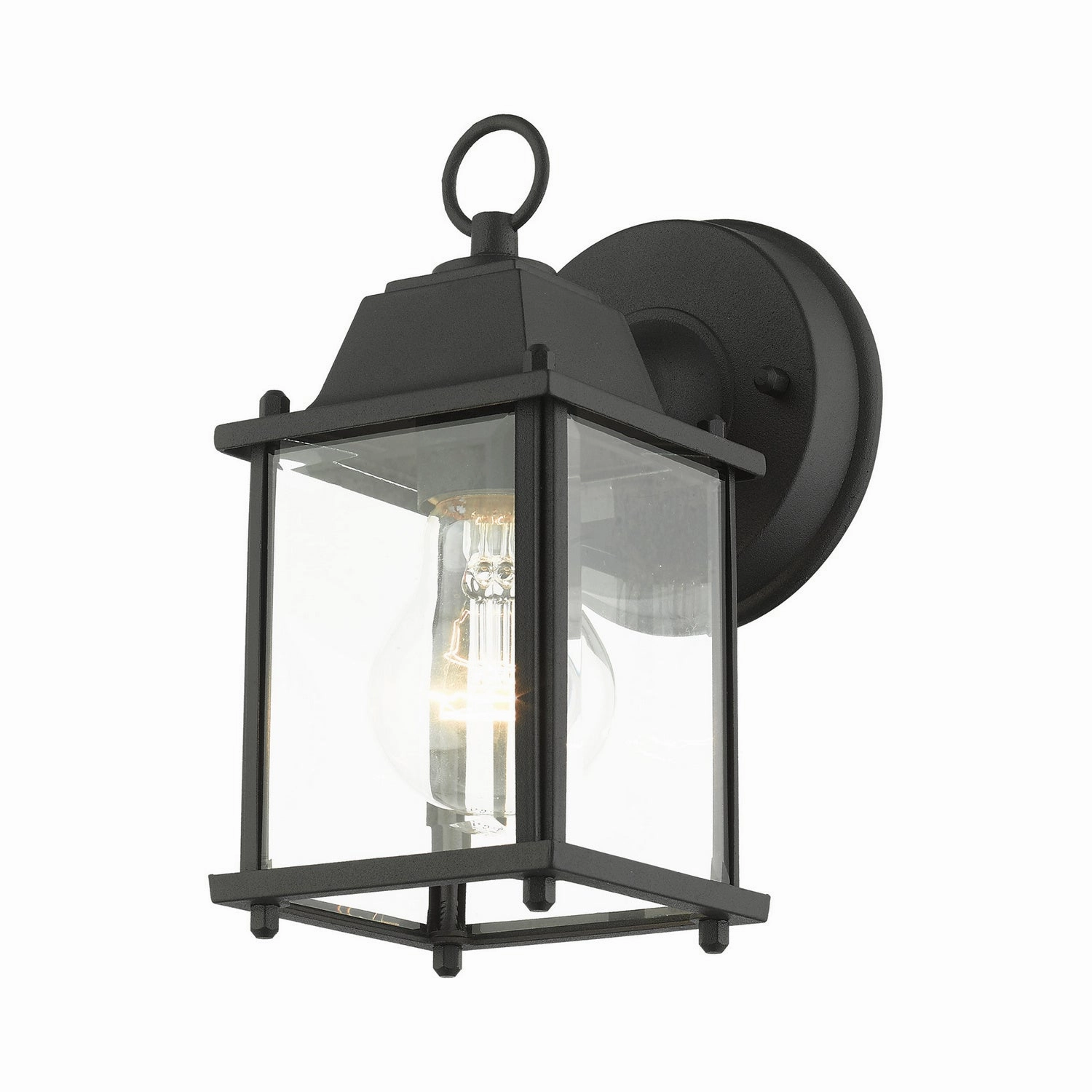 Hamilton One Light Outdoor Wall Lantern Textured Black