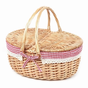 Hap Tim Wicker Picnic Basket Set With Lid For 2 Person Exclusive Hot Pick Dont Miss This Deal