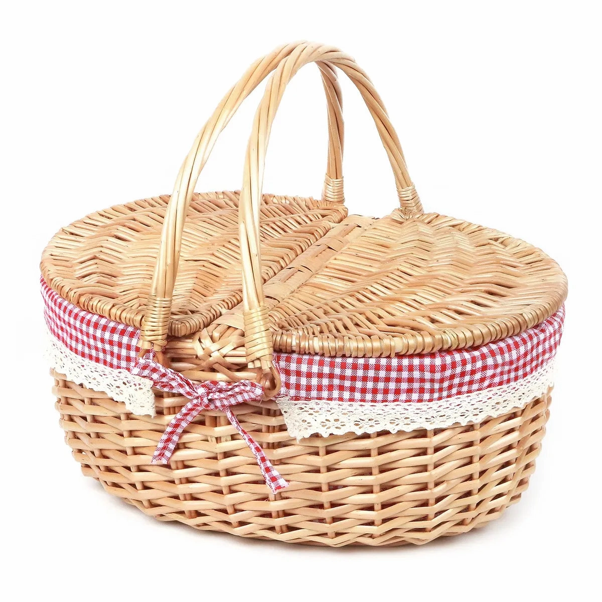 Hap Tim Wicker Picnic Basket Set With Lid For 2 Person Exclusive Hot Pick Dont Miss This Deal