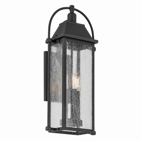 Harbor Row Three Light Outdoor Wall Mount Textured BlackOutdoor wall sconces with motion sensor