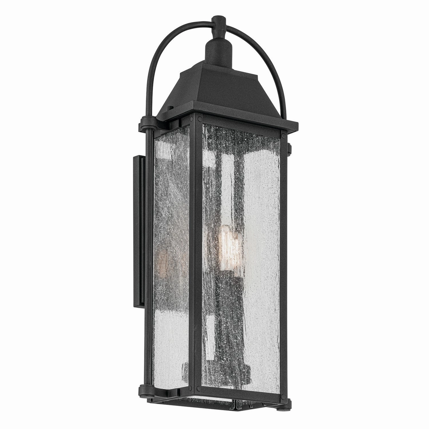 Harbor Row Three Light Outdoor Wall Mount Textured BlackOutdoor wall sconces with motion sensor