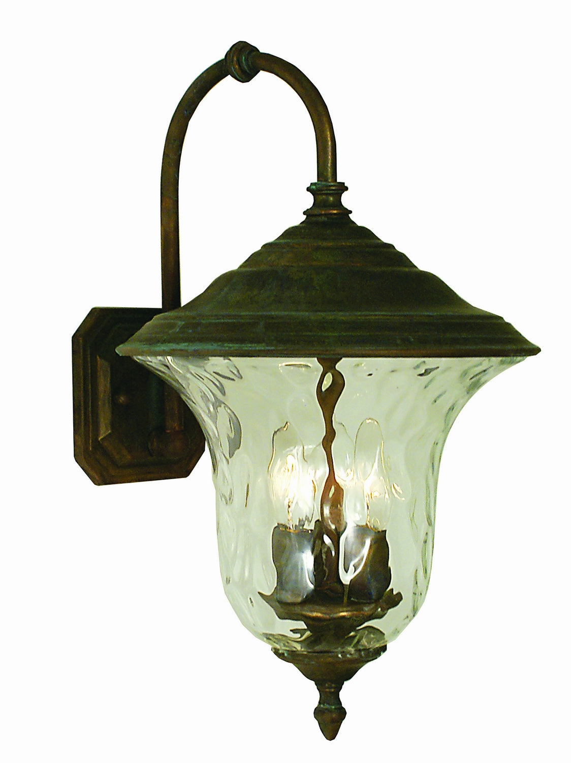 Hartford Three Light Exterior Wall Mount Raw CopperOutdoor wall sconces with motion sensor