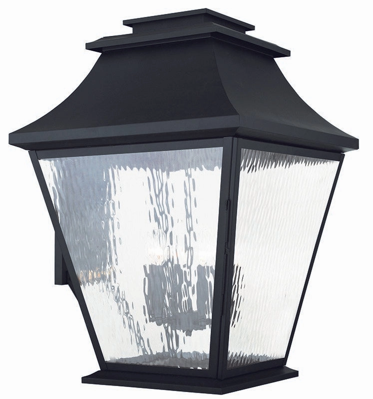 Hathaway Six Light Outdoor Wall Lantern BlackOutdoor wall sconces with motion sensor