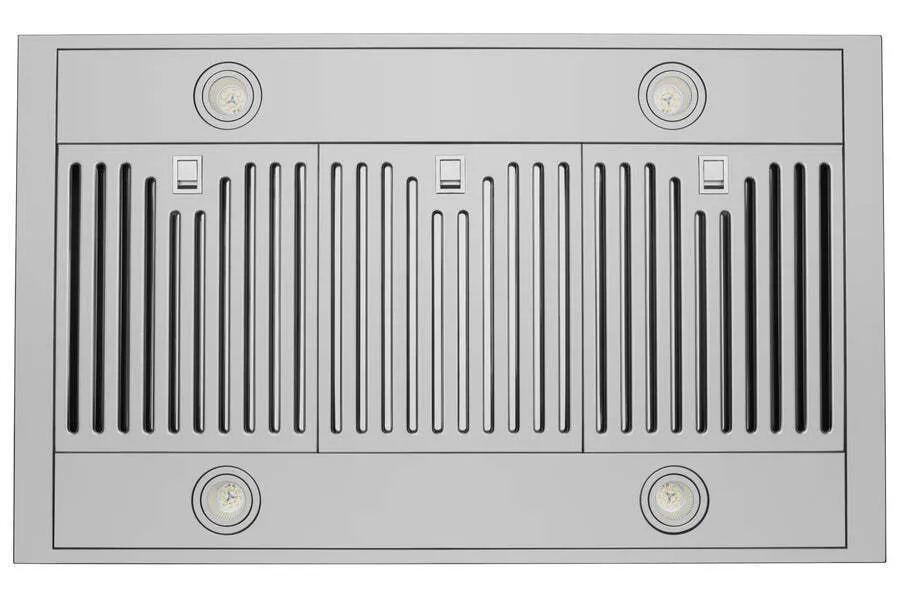 Hauslane IS700SS30 Hauslane 30 In. Convertible Island Range Hood With Dual Controls, Led, Baffle Filter In Stainless Steel