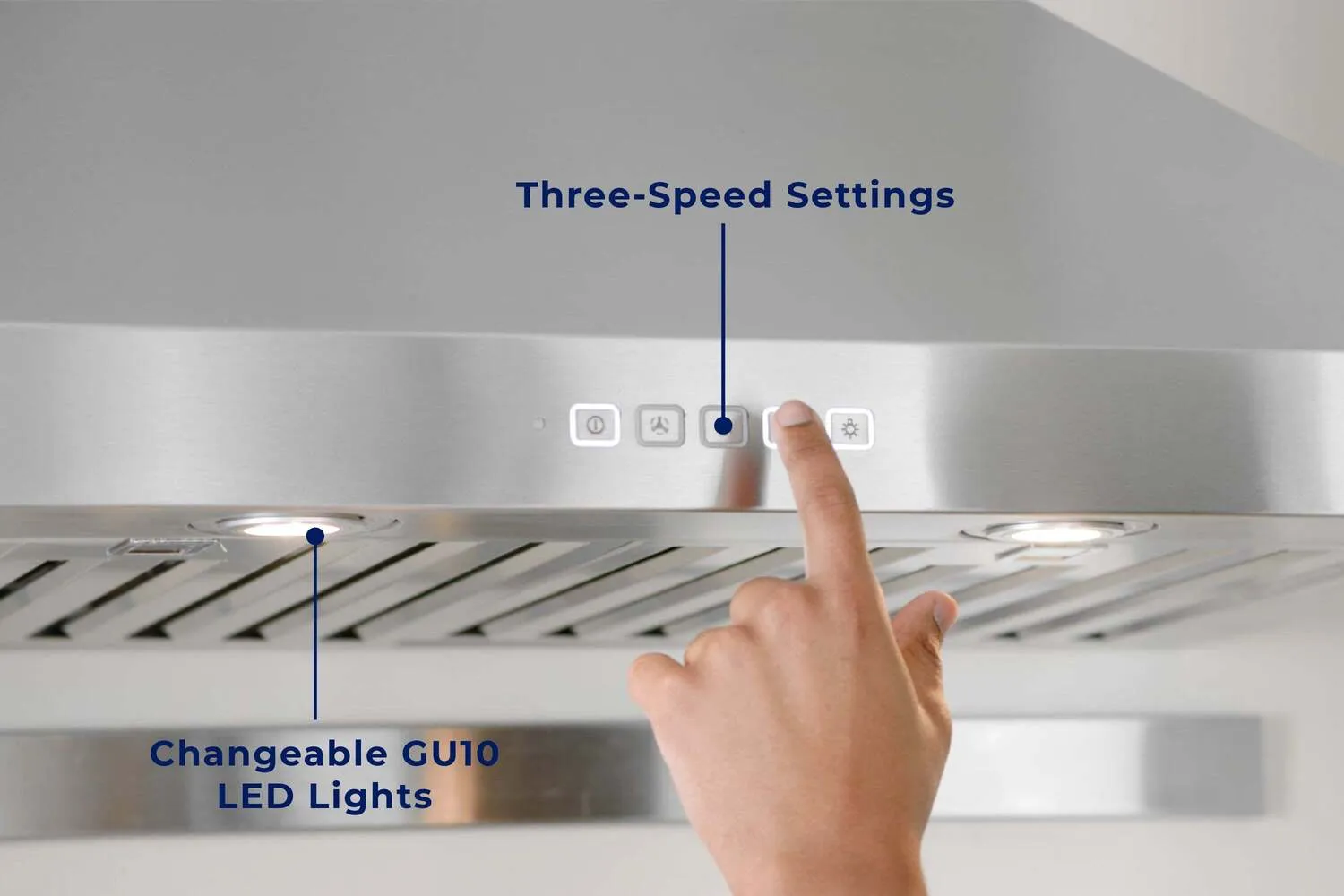 Hauslane WM530SS30P Hauslane Chef 30-In Convertible Stainless Steel Wall-Mounted Range Hood