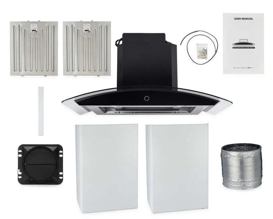 Hauslane WM639SS36 Hauslane Chef 36-In Convertible Stainless Steel Wall-Mounted Range Hood