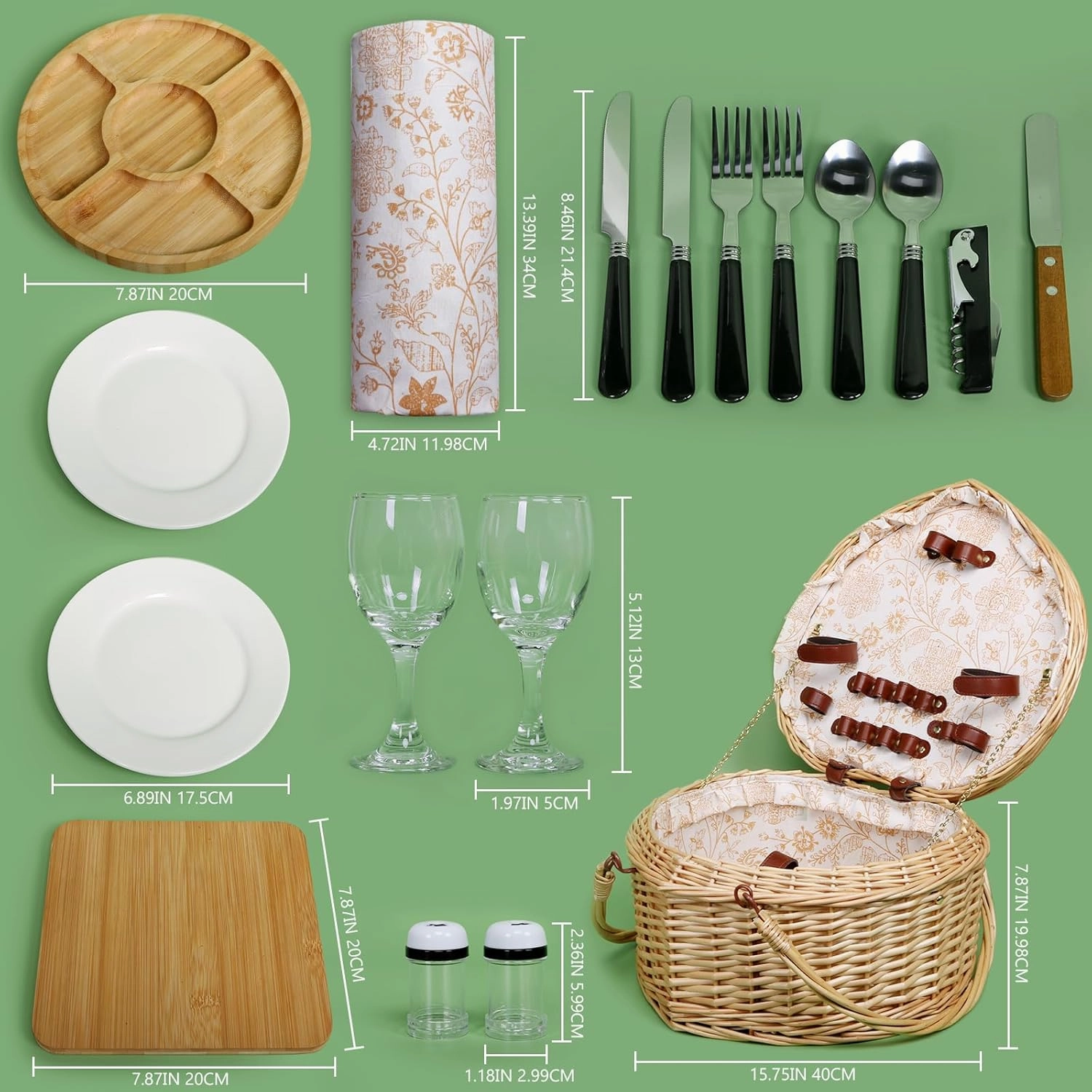 Price Drop Today Shop the Savings Heart Wicker Picnic Basket Set