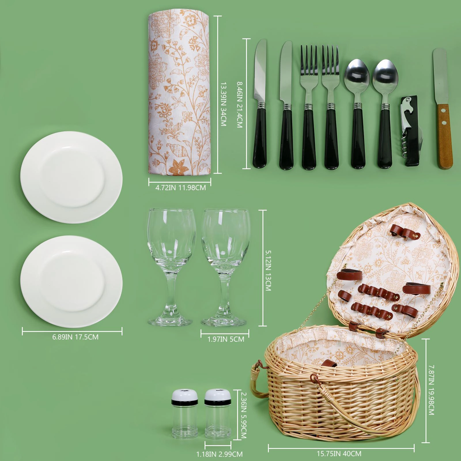 Heart Wicker Picnic Basket Set Unmissable Deal Today Grab Save Today