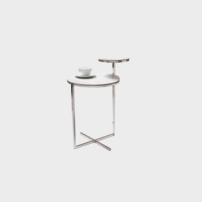 Heidi - Side Table In Ceramic Carrara Marble Finishoutdoor side table for patio furniture