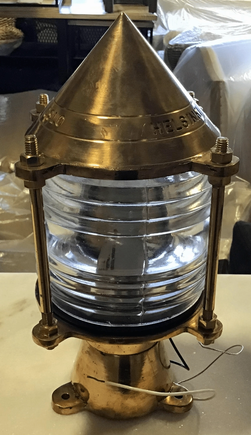 Helsinki Brass Piling Light w/Pointed Top