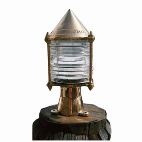 Helsinki Brass Piling Light w/Pointed TopWeatherproof outdoor lighting