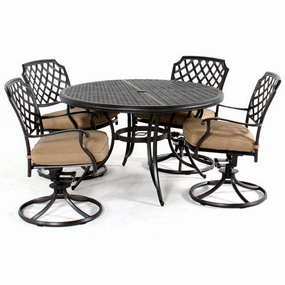 Heritage 5 PC Dining Setrust-proof wrought iron garden set