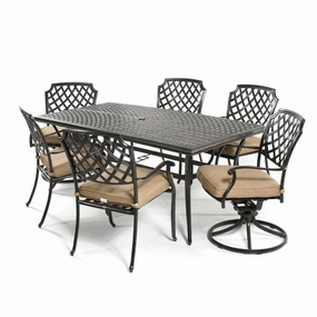Heritage 7 PC Dining Setrust-proof wrought iron garden set