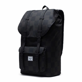 GiftWorthy Sale Herschel Supply Co. Little America Backpack - Black Checkered Textile