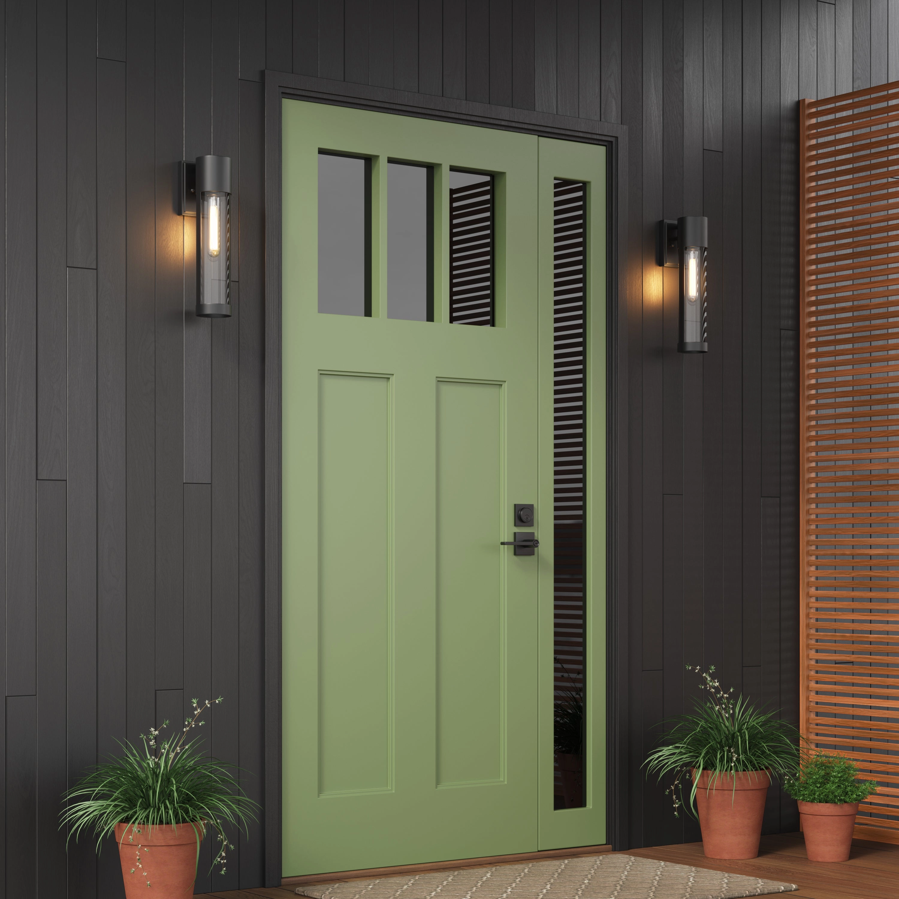 Hester One Light Outdoor Wall Sconce Powder Coated Black