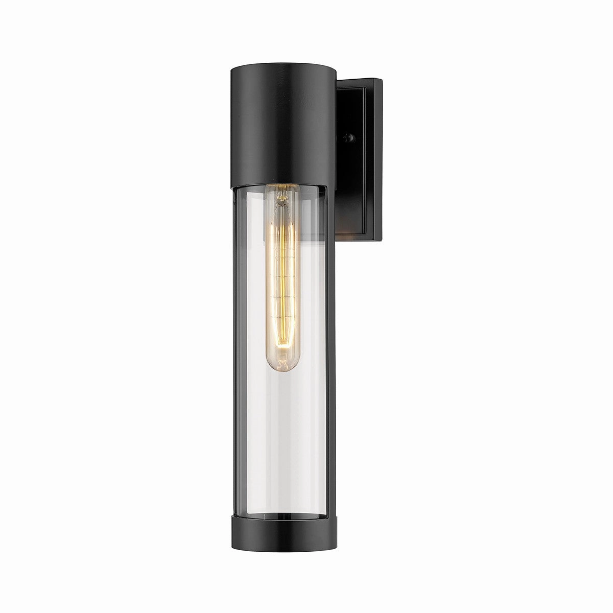 Hester One Light Outdoor Wall Sconce Powder Coated BlackOutdoor wall sconces with motion sensor