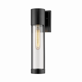 Hester One Light Outdoor Wall Sconce Powder Coated BlackOutdoor wall sconces with motion sensor