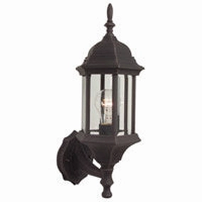 Hex Style Cast One Light Wall Mount RustOutdoor wall sconces with motion sensor
