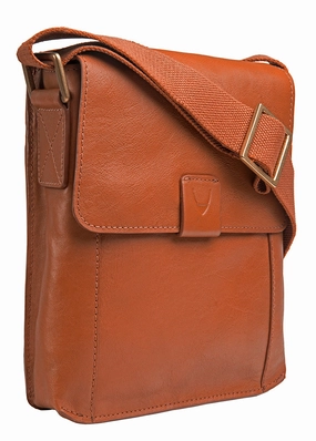 Hidesign Aiden Small Leather Messenger Cross Body Bag Tan Limited Stock Offer Todays Mega Savings