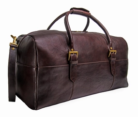 Hidesign Charles Leather Cabin Travel Duffle Weekend Bag Brown Daily Clearance Deal Dont Wait Save Today