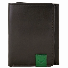 Hidesign Dylan Compact Trifold Leather Wallet With Id Window Black Shop Todays Picks