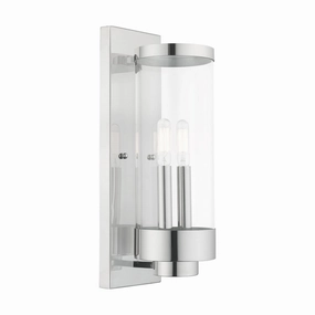 Hillcrest Two Light Outdoor Wall Lantern Polished ChromeOutdoor wall sconces with motion sensor