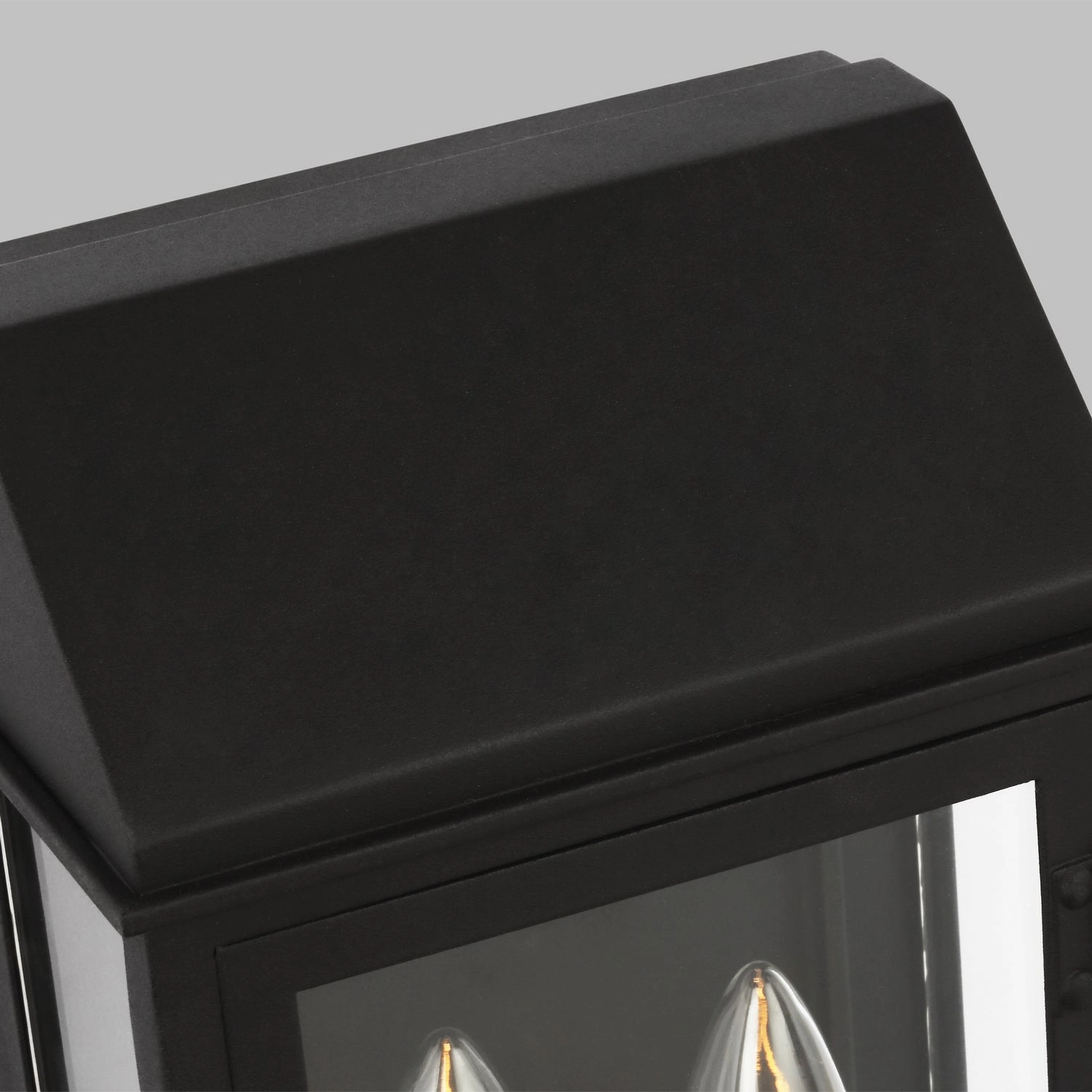 Hingham Two Light Outdoor Wall Lantern Textured Black