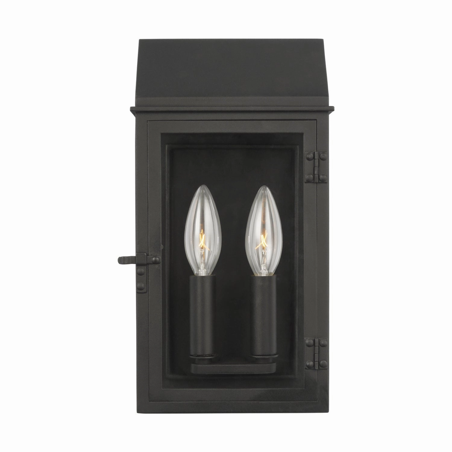 Hingham Two Light Outdoor Wall Lantern Textured BlackOutdoor wall sconces with motion sensor