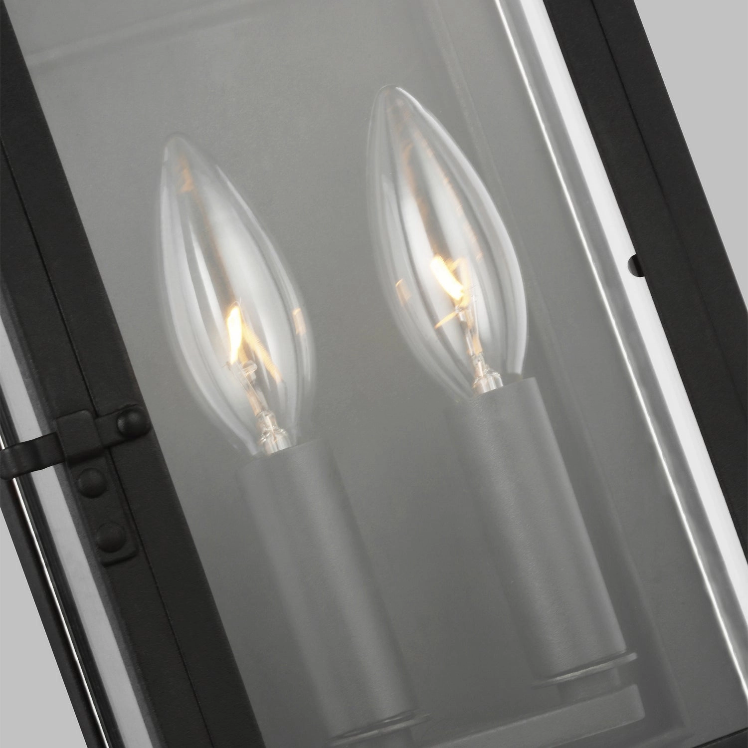 Hingham Two Light Outdoor Wall Lantern Textured Black