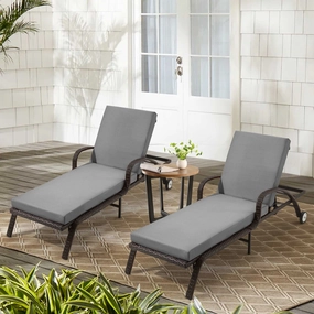 HOMREST Outdoor Lounge Chair Cushion Replacement Set of 2, Greyoutdoor patio furniture set