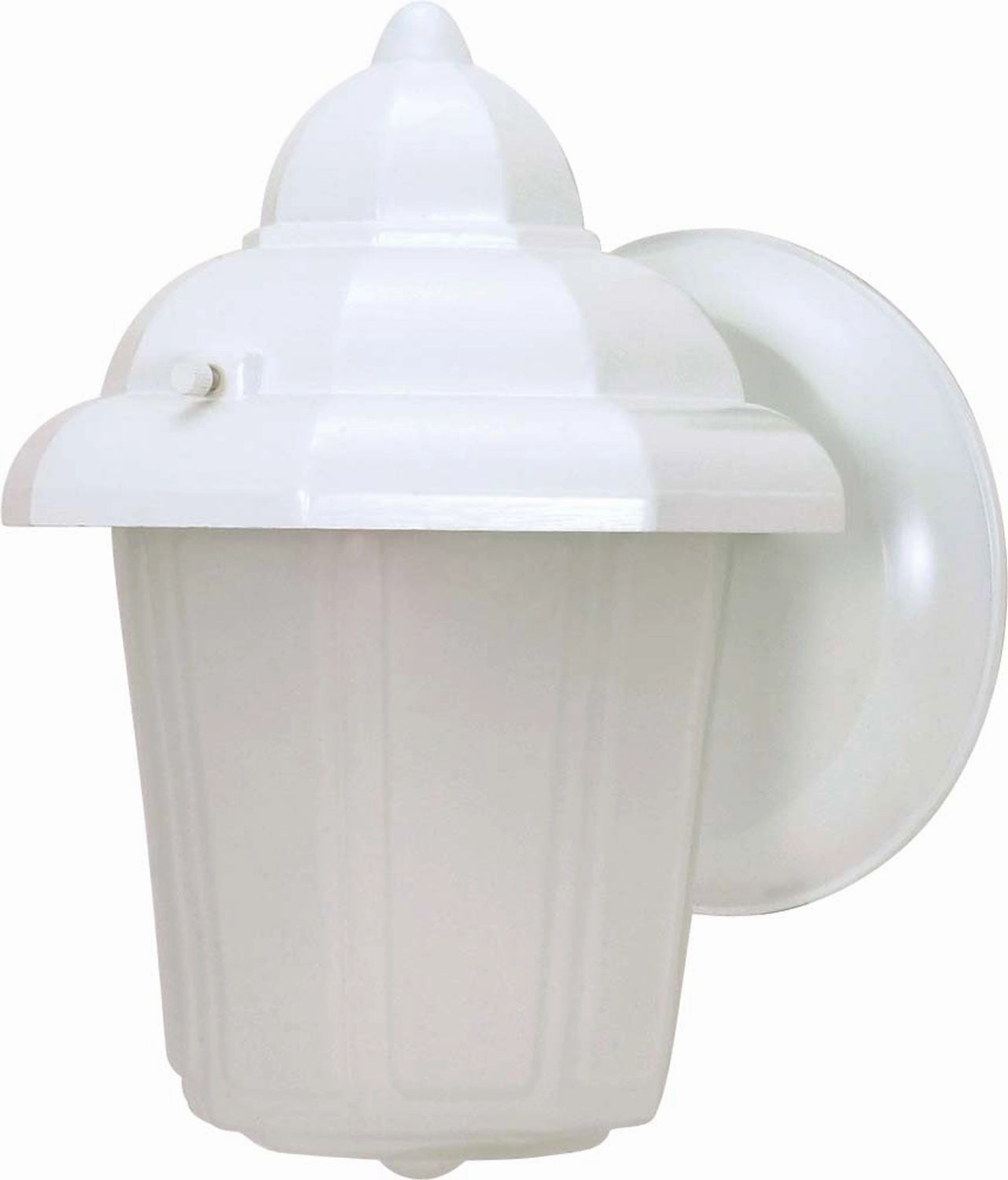 Hood Lantern One Light Wall Lantern WhiteOutdoor wall sconces with motion sensor
