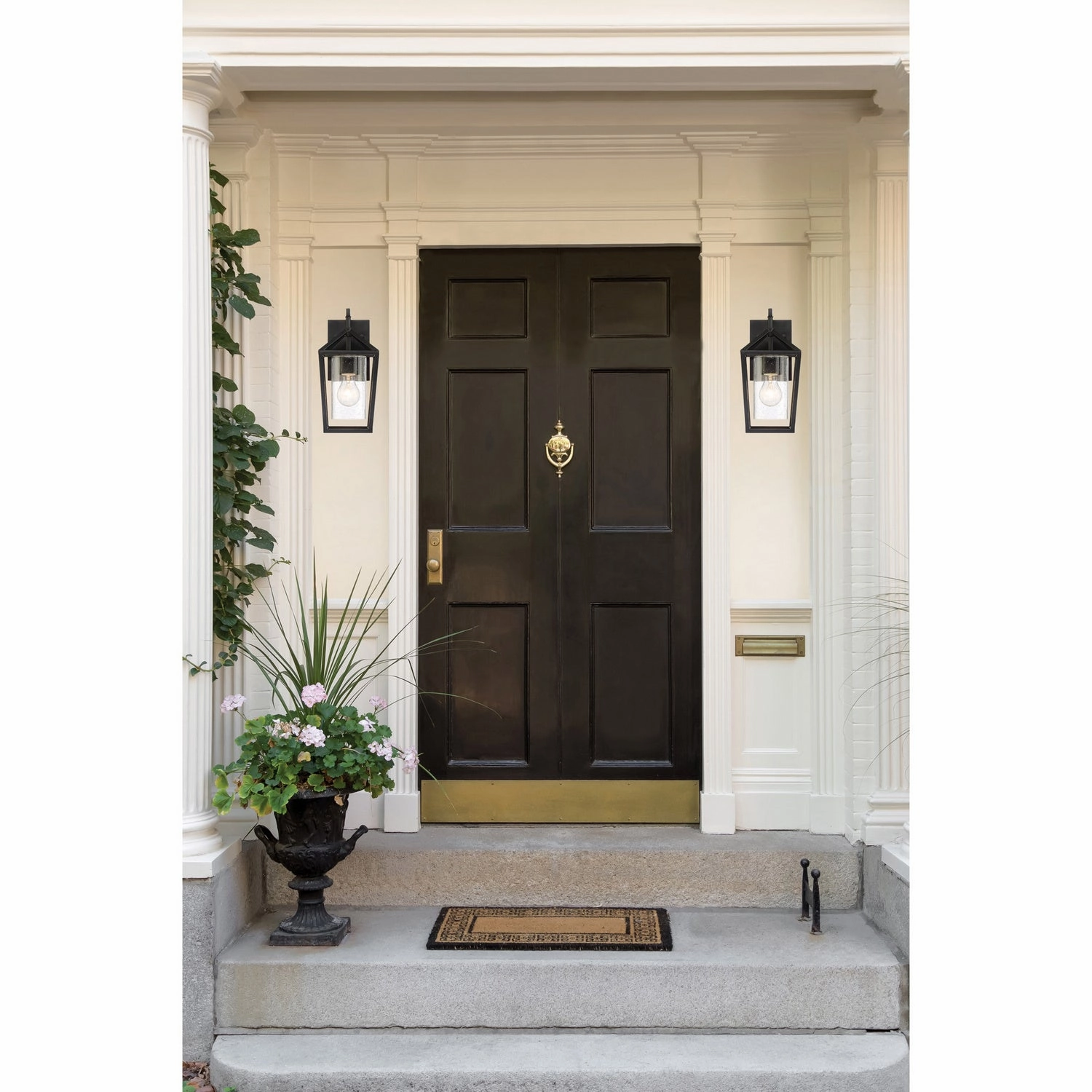 Hopewell One Light Outdoor Wall Lantern Matte Black